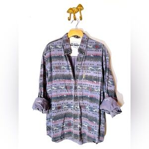 Columbia Men's Purple Patterned Shirt Jacket